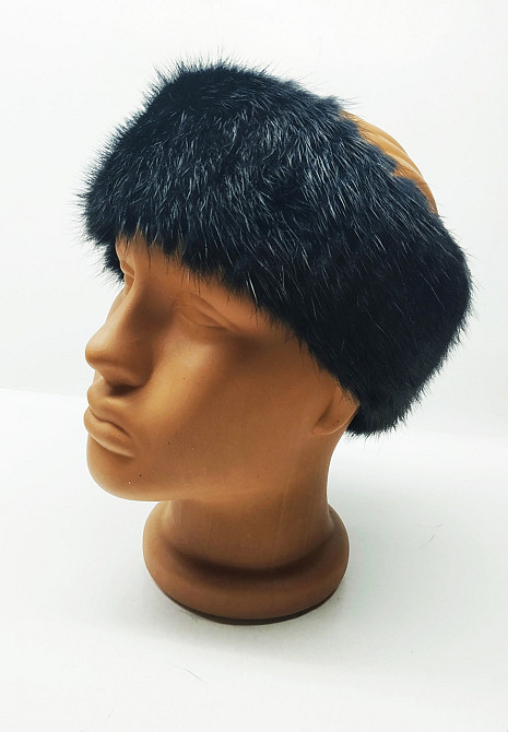 Норкова пов'язка на голову жіноча Чорний Харків - фото 2