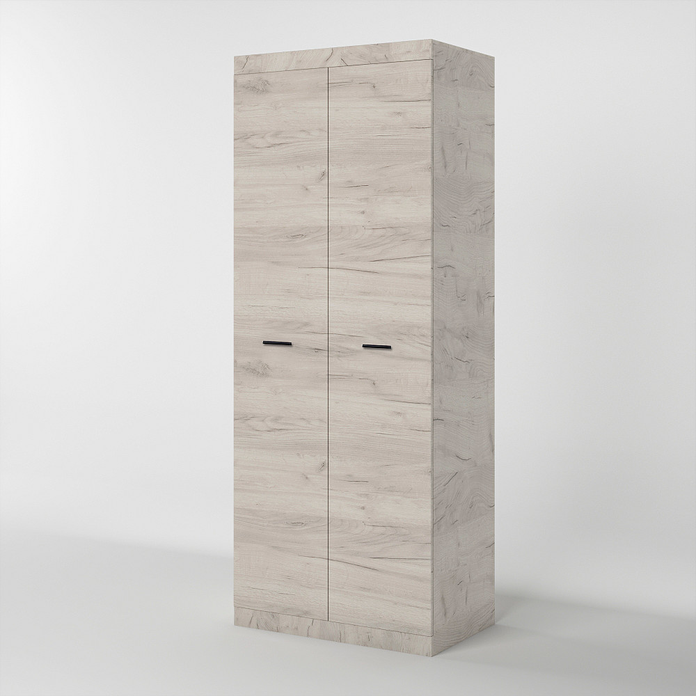 Шкаф распашной 2-х дверный Эверест Соната-800 дуб крафт белый (DTM-2687) Львов - изображение 1