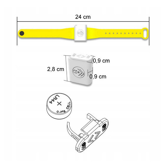 Браслет от комаров ультразвуковой AG018A (черный) Днепр - изображение 5