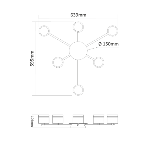 LED Світильник під лампу 6*GX53 накладний білий VL-SPF21B-WP Videx Житомир - изображение 2