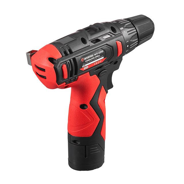 Дриль-шурупокрут акумуляторний, 12 В, 30 Nm, 0-350/0-1300 об/хв, патрон 0,8-10 мм, 2,0 Аг INTERTOOL WT-0310 Киев - изображение 5