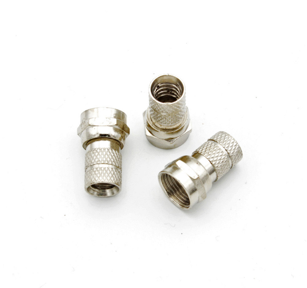 Штекер F разём RG-6 (size18mm) цинк Днепр - изображение 1