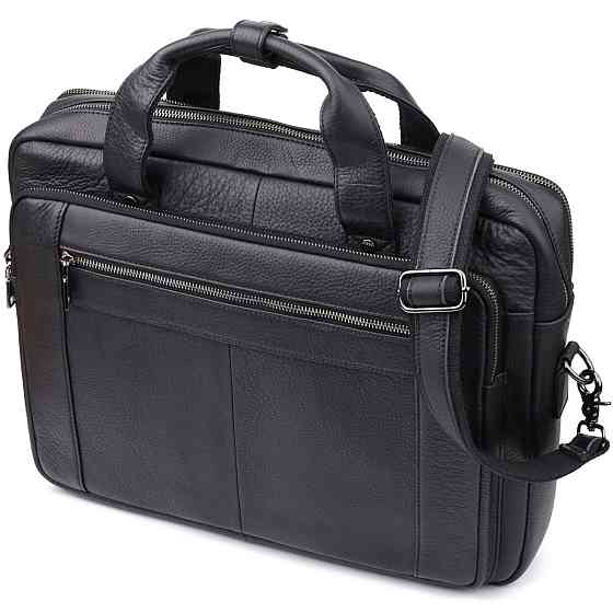 Портфель для чоловіків з натуральної шкіри Vintage 23042 Чорний Київ