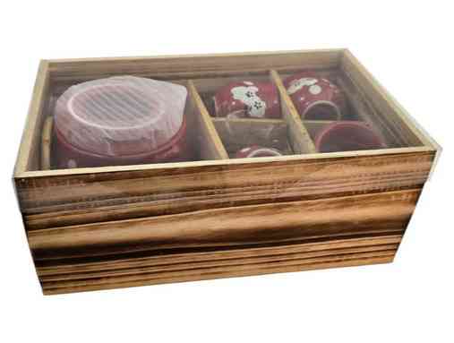 Сервиз китайский чайник, 4 чашки красный Сакура Киев