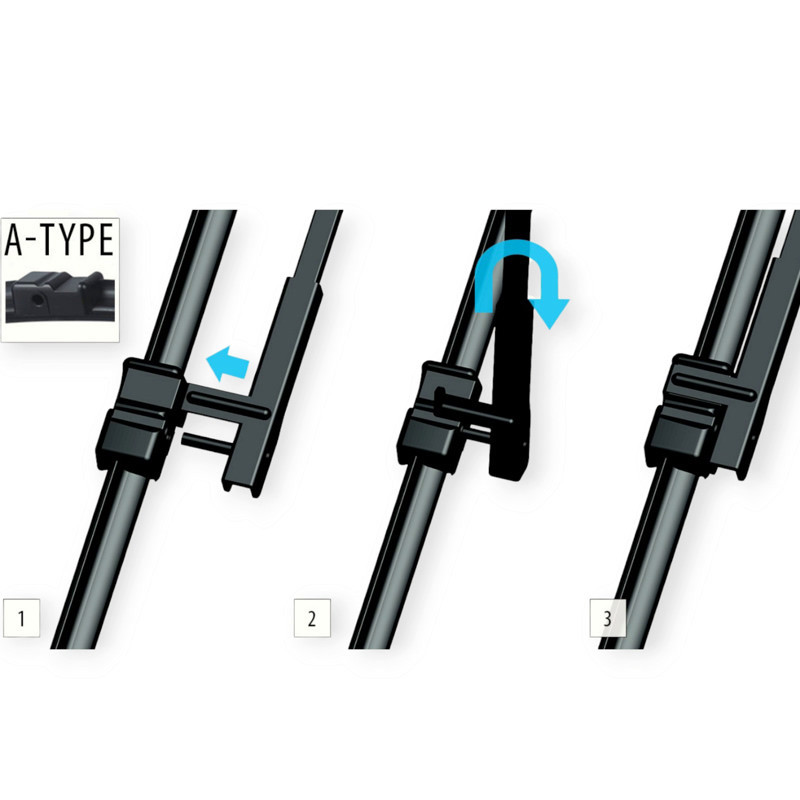 Щетки oximo модельные безкаркасные (к-т 2шт) a1-type 650 + мм дворника Мукачево - изображение 3