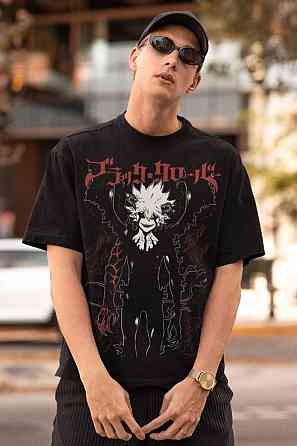 Футболка для мальчика аниме Чёрный клевер оверсайз (рост от 165 до 180 ) Черний AnimeJ1123m Днепр