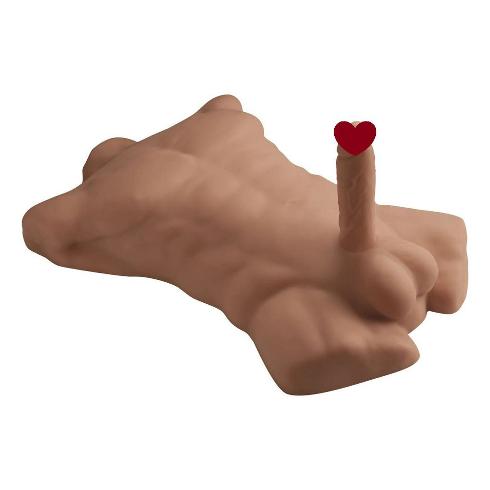 Торс с фаллоимитатором на присоске SilexD Apollo L Male Torso Caramel Sex Aura Киев - изображение 1