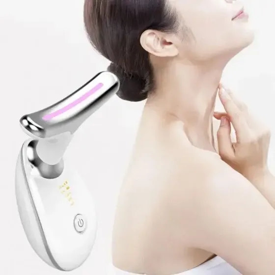 Микротоковый массажер ES-1081 для лифтинга шеи и лица с интенсивным импульсным светом 5-в-1 Коломия