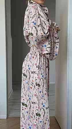 Жіночий костюм у піжамному стилі Квітковий принт і рослинні візерунки L-XL Харків