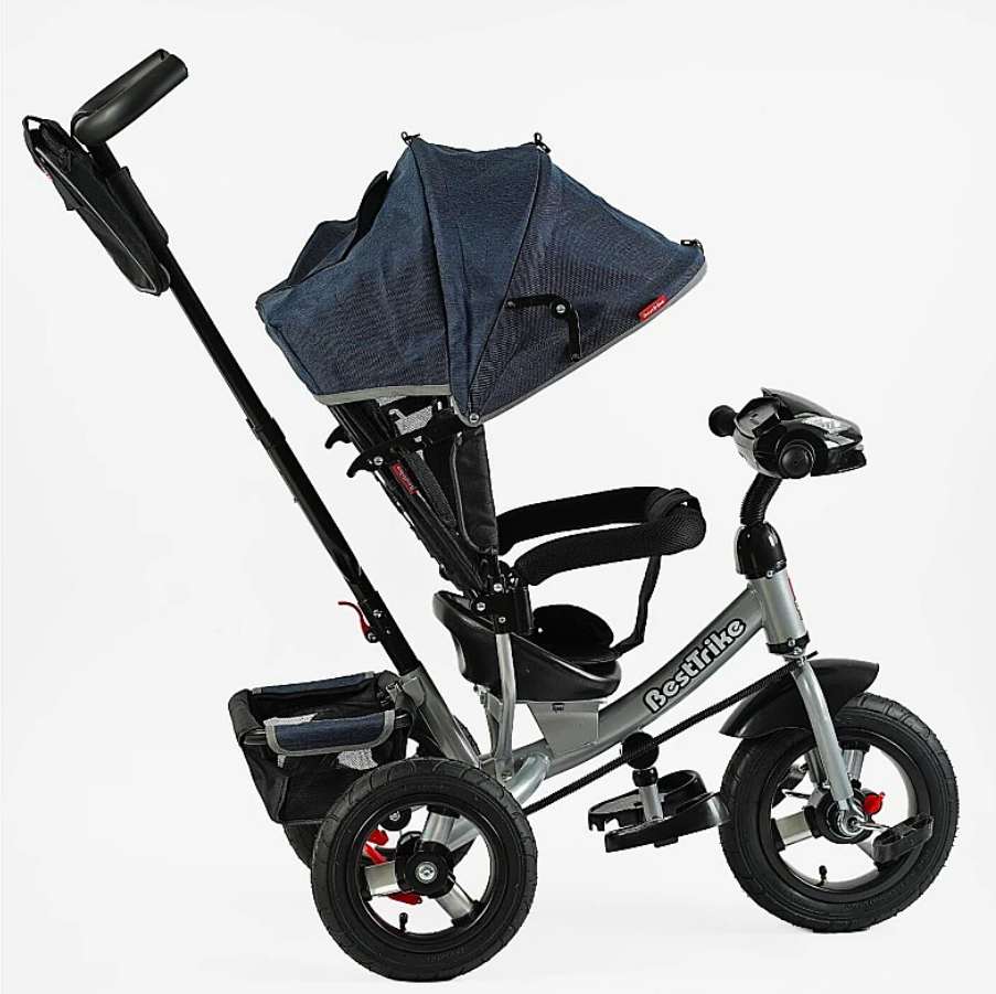 Велосипед триколісний Best Trike з батьківською ручкою надувні колеса (32-068) Чернігів - фото 3