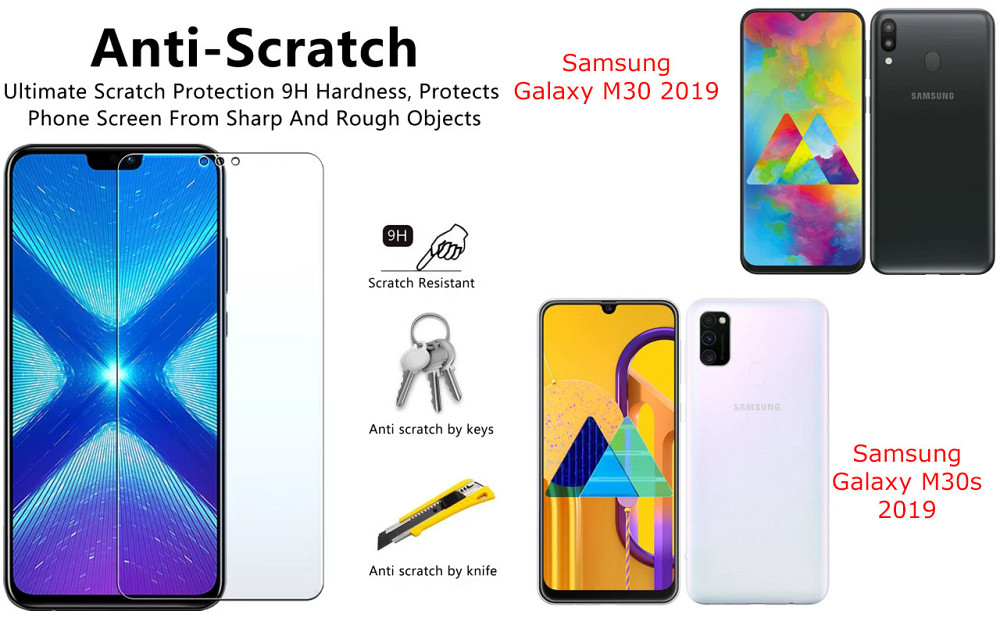 Защитное стекло NeoGlass для Samsung Galaxy M30 2019, Galaxy M30s 2019 – ультрапрозрачное и устойчивое Киев - изображение 1