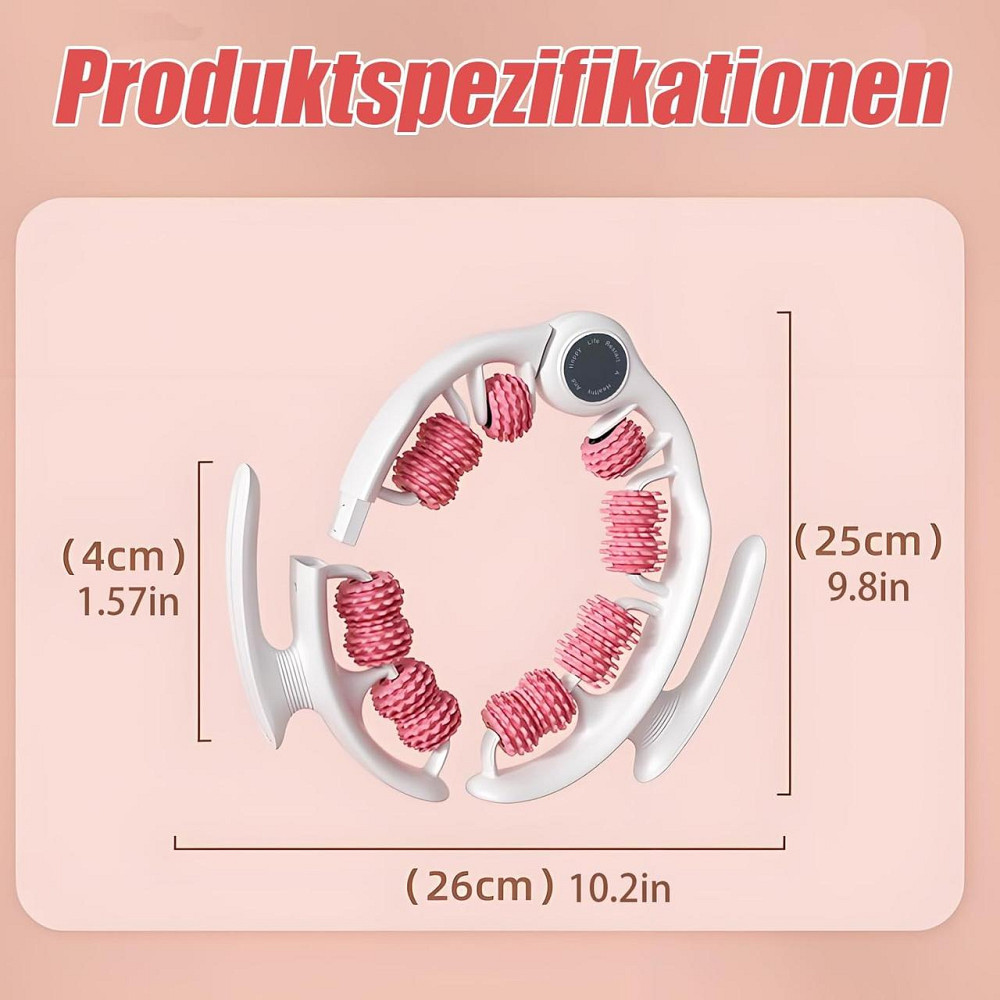 Масажер-ролер DINYOAN Muscle Therapy для ніг і тіла чорний 14 роликів 980 зубчиків 180° регульований знімні ручки антицелюлітний Київ - фото 4