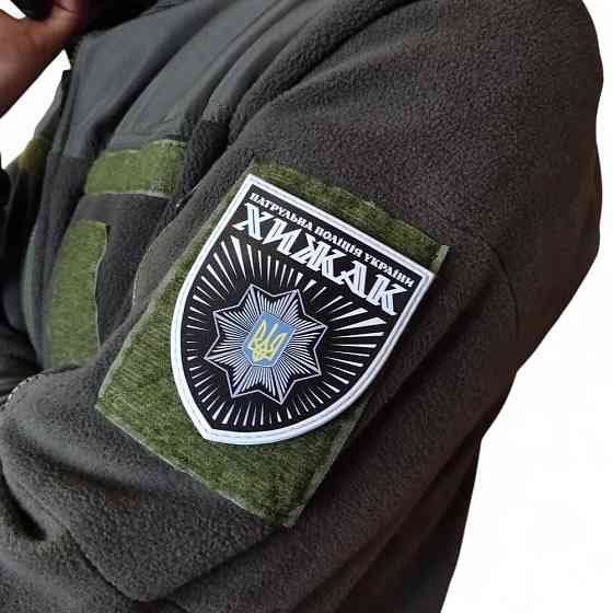Патч / шеврон Патрульна поліція України Хижак чорний Запоріжжя