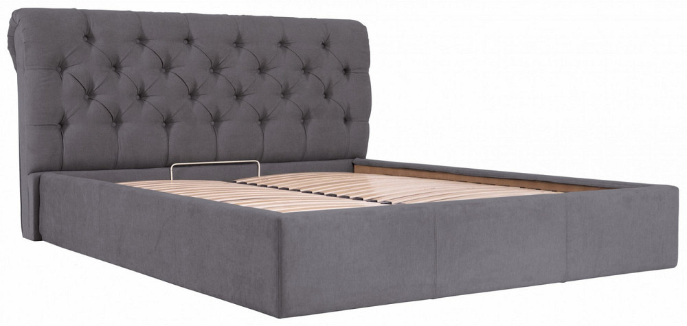 Кровать London Comfort 140 х 190 см Мисти Dark Grey С подъемным механизмом и нишей для белья Темно-серый Днепр - изображение 10