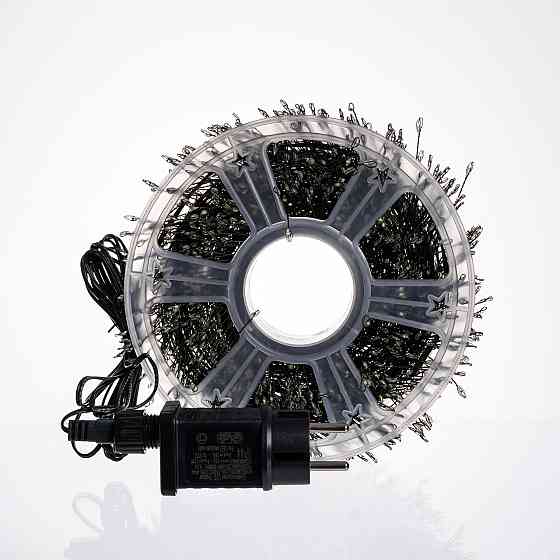 Garlando Новорічна гірлянда кімнатна роса 100 м 3000 LED Хвойна лапа зелений провід Біле сяйво Київ