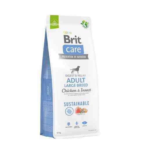 Сухой корм Brit Care Dog Sustainable Adult Large Breed для собак больших пород, с курицей и насекомыми, 12 кг Киев