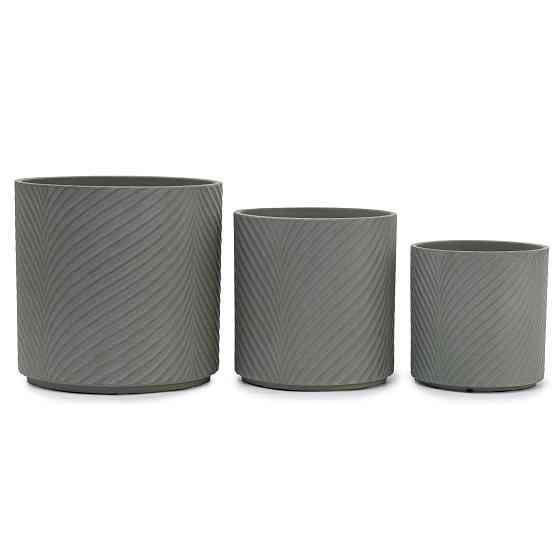 elemi Набір кашпо для квітів керамічні elemi "Листок" (13"; 16"; 19") (1,3 л; 2,3 л; 4,5 л) тем Коломыя