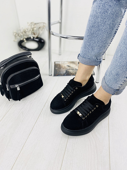 Abbi Кросівки жіночі ABBI 7974-01 чорні (весна-осінь, замша натуральна) (2696) 36-40 Коломия - фото 5