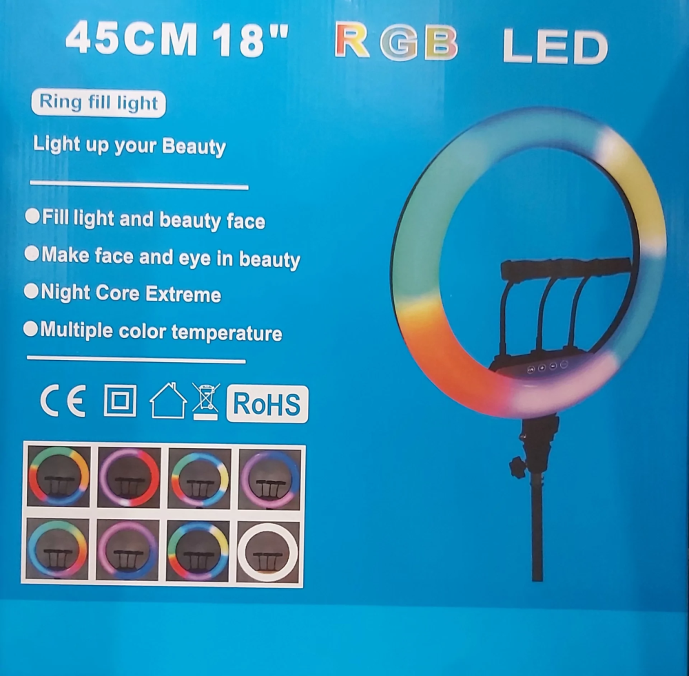 Світлодіодна кільцева лампа MJJ-45см USB LED (Кольорова) Вінниця - фото 4