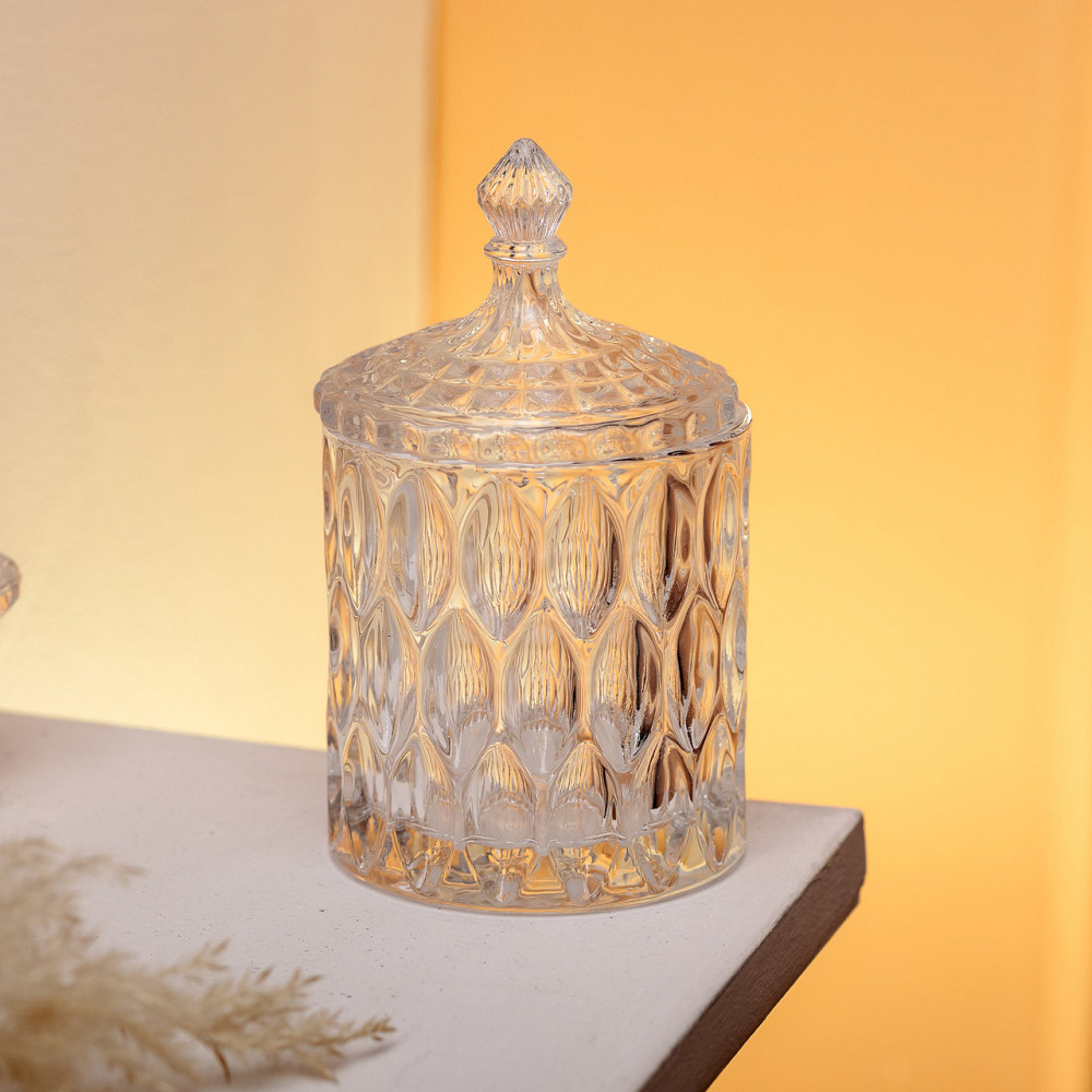 Стеклянная конфетница с крышкой, 7.5 см Киев - изображение 4