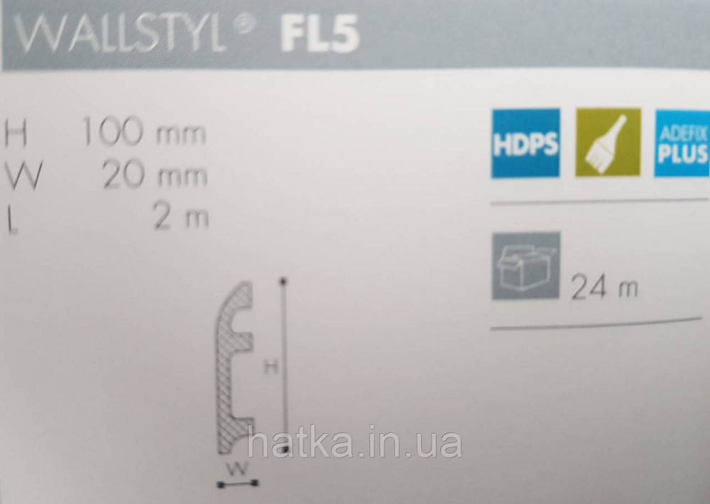 Плинтус напольный NMC decoration 2000Х100Х20 дюрополимер FL5 белый возможность окраски 3028043 Киев - изображение 2