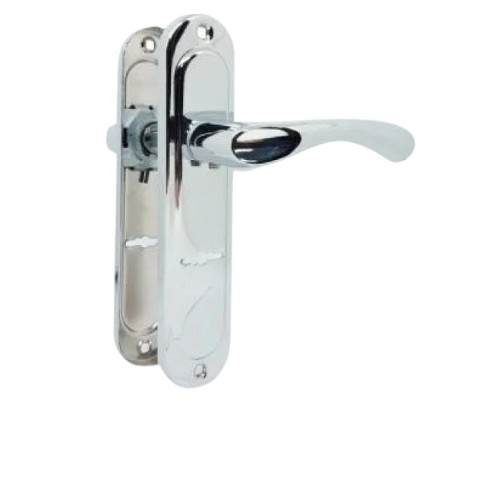 Ручка дверна на планці (тех.пакування) (міжцентр 55мм) 008 CP KEDR Житомир - фото 1