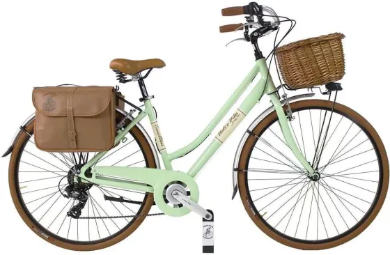 Велосипед Canellini Rower Miejski Dolce Vita By Kobieta Z Torbami I Koszykiem Jasnozielony 2025 Киев