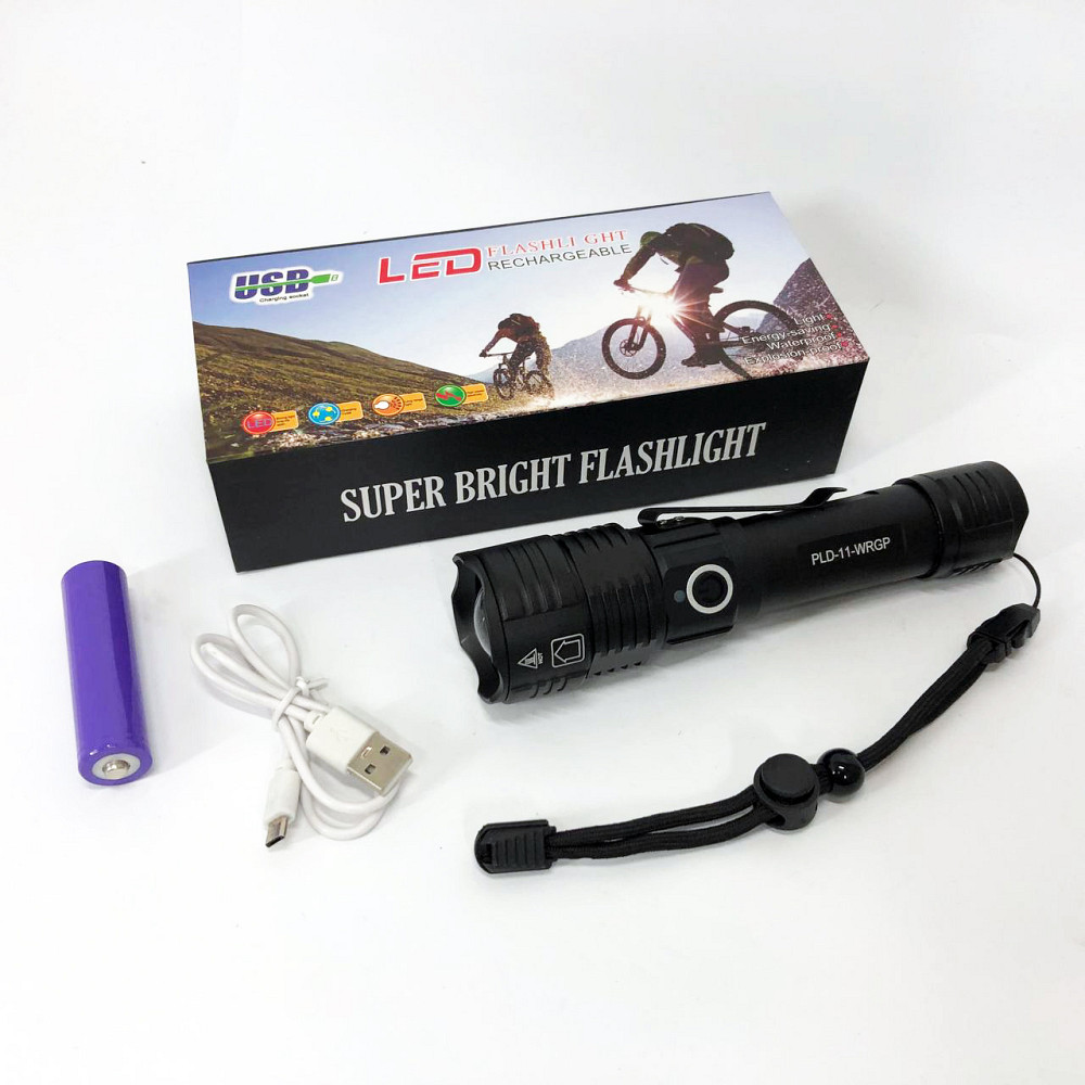 Фонарик police оригинал PLD-11-4XPE(RGB), Ручной аварийный фонарь, Алюминиевый фонарь 18650 PZ-54 Львов - изображение 2