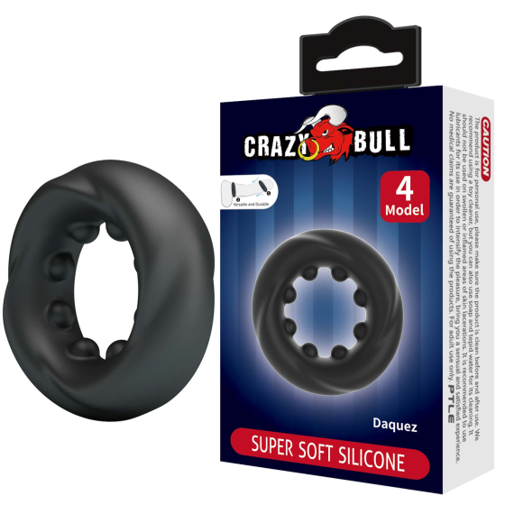 Эрекционное кольцо Crazy Bull №4 - DAQUEZ super soft silicone, BI-210354 Sex Aura Киев