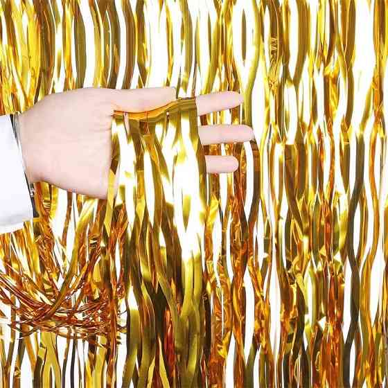 Дощик для фотозони хвилястий 2 м на 1 м золотистий Київ