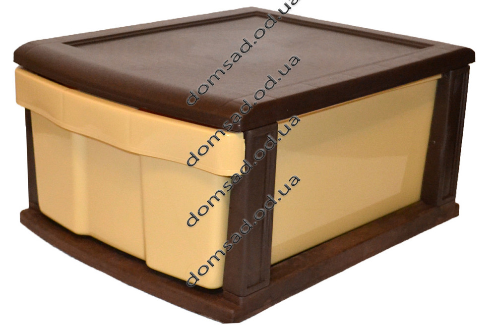 Комод пластиковый Жасмин жёлтый 1 ящик 48х38х24 Одесса - изображение 1