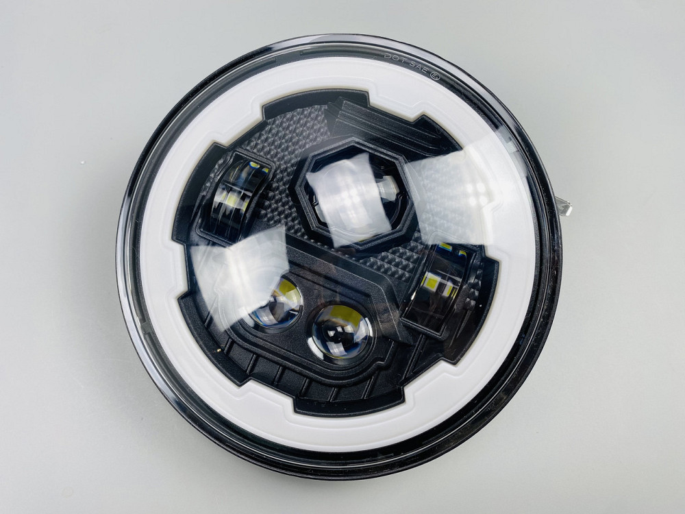 Фара головного світла LED 65W (ближній + дальній + ходові вогні (кільце)) 5.75 дюймів Мукачево - фото 1