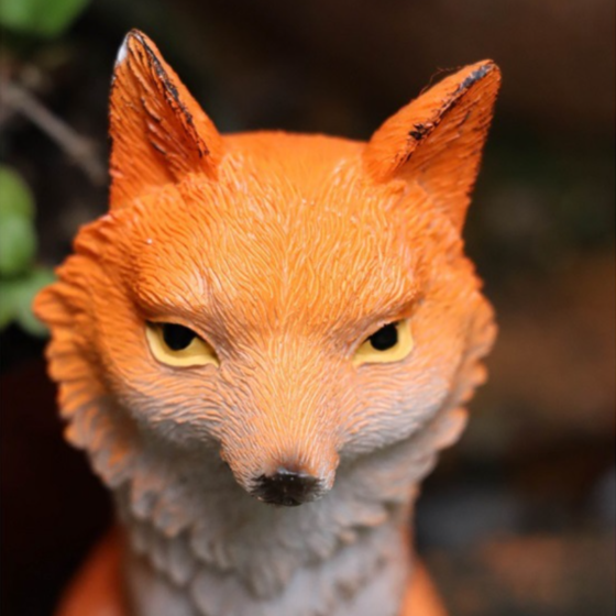 Фігурка Лисичка 11 х 7 см Помаранчева з полістоуну для вазону, флораріуму. міні-саду Одеса