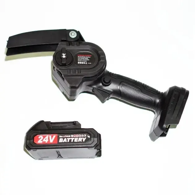 Аккумуляторная цепная мини-пила сучкорез для обрезки деревьев Mini Electric Chainsaw Black 1 АКБ Коломия - фото 4