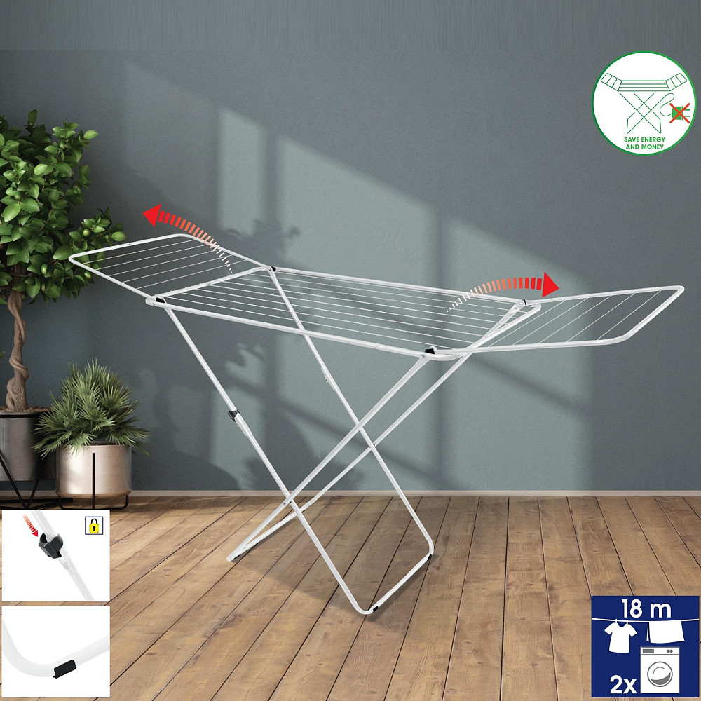 Сушарка для білизни підлогова Casa Si Kolibri 18m White (CS42191C06D) Київ - фото 3