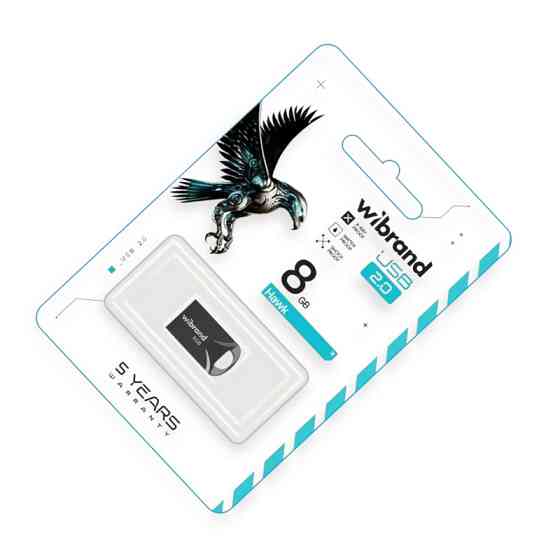 Флешка USB 2.0 8Gb Hawk mini black Wibrand Мукачево