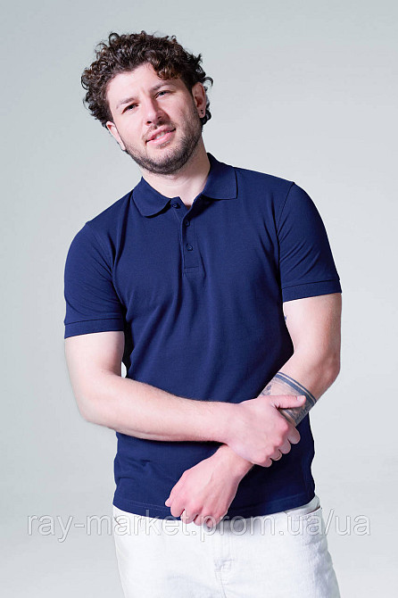 Поло класичне Stedman Lux Polo чоловіче темно-синє (ST9060-NAV) 3XL Київ - фото 4