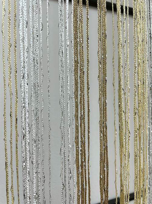 Шторы-нити с люрексом Бежевый с молочным 300х300см 1 шт (61-082) Киев - изображение 8