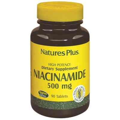 Вітамін Natures Plus Ніацинамід (В3), Niacinamide, 500 мг, 90 таблеток (NAP-01890) Вінниця