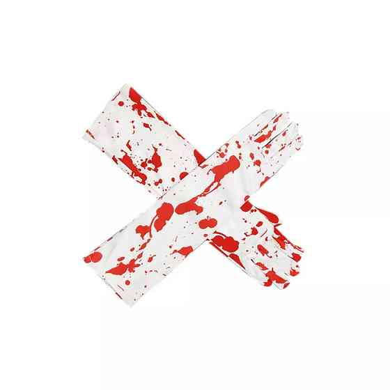 Одяг для Хеллоуїна рукавички one size біло-червоний Київ