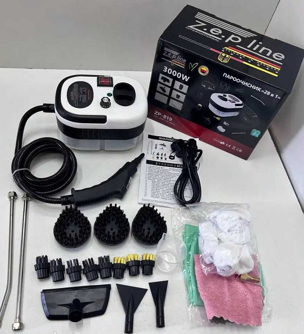 НЕМЕЦКИЙ Пароочисник 28в1 для дому Zepline ZP-819 3000 Вт на 1500 мл. Харків - фото 4