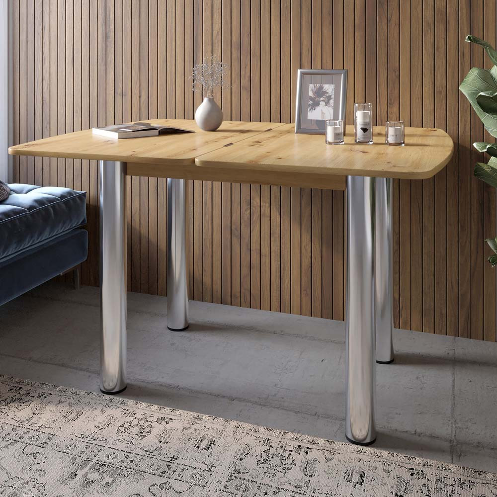 Обідній стіл розкладний LION Нота Дуб Артизан 60x90/90x120 (LION-041281) Львів - фото 1