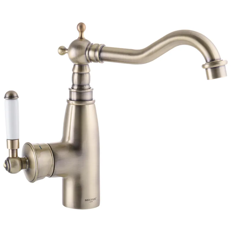 Змішувач для умивальника Mixxus Premium Vintage 001-C бронзового кольору Харків - фото 1