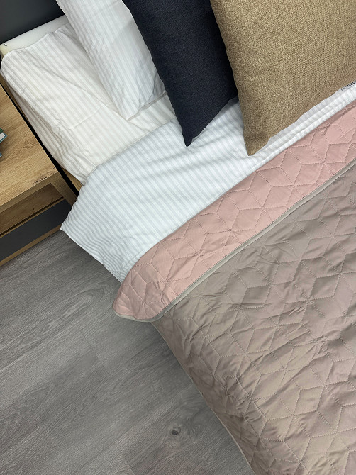 Покрывало двустороннее Decorator Microfiber куб 141х215 см какао с розовым (85-189) Киев - изображение 8