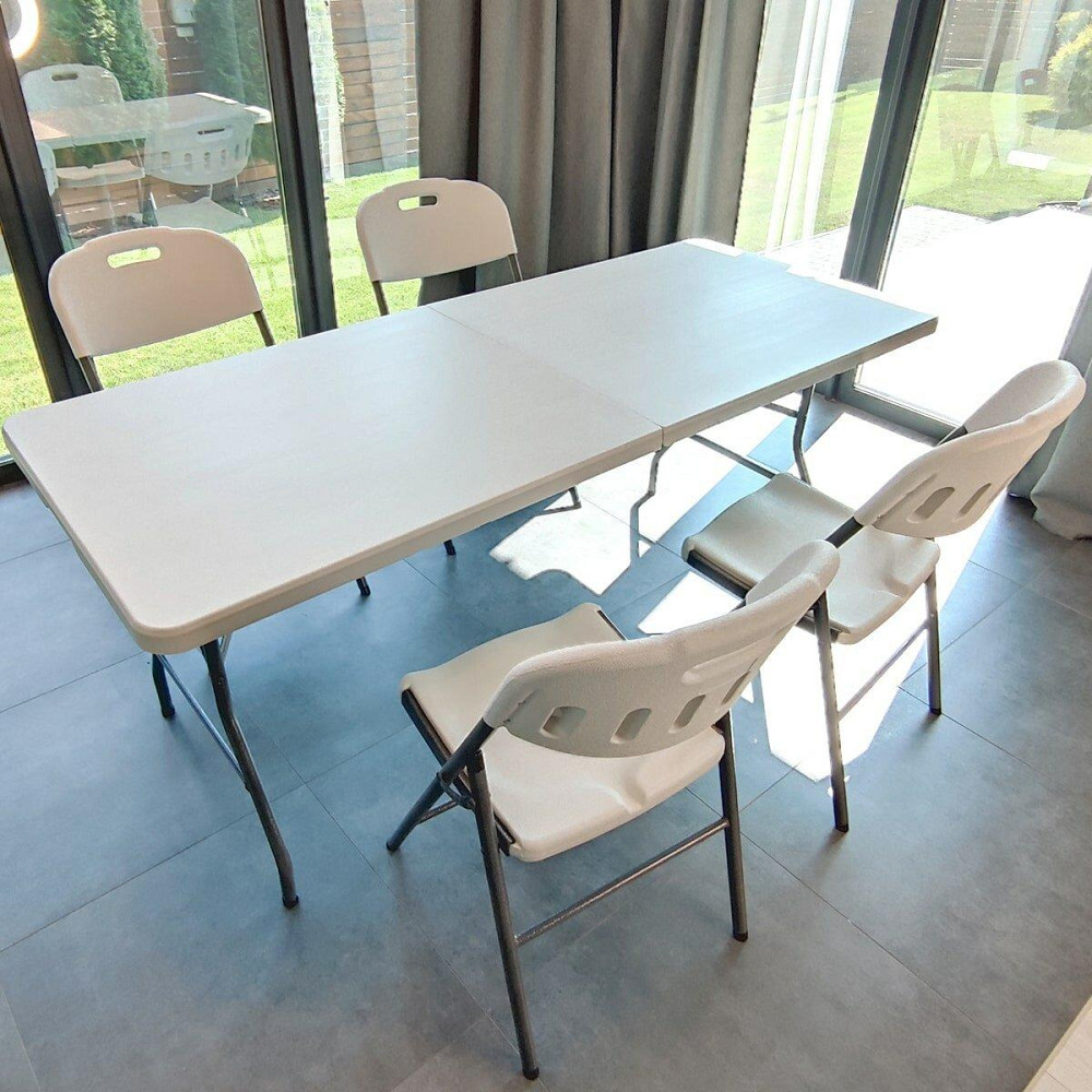 Складний стілець 47,5х59х86,5см Білий (стандартний тип) SW-00001607 Дніпро - фото 7