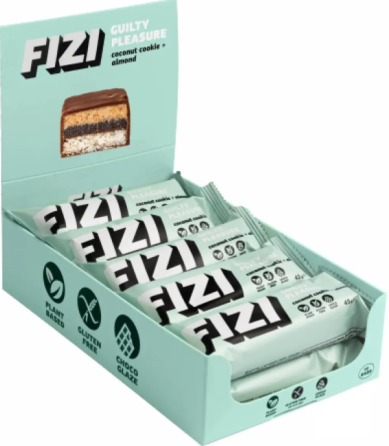 Протеиновый батончик FIZI Chocolate Bar 10х45g кокос Киев