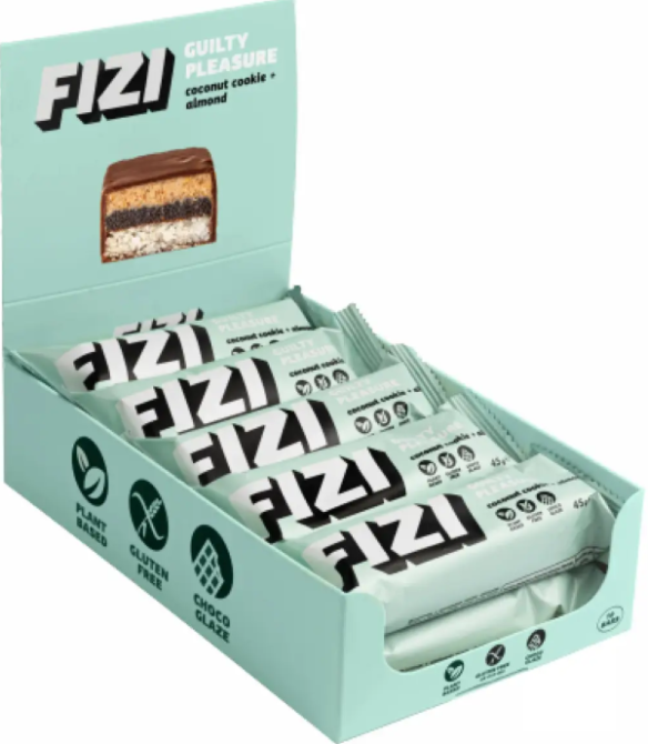 Протеиновый батончик FIZI Chocolate Bar 10х45g кокос Киев - изображение 3