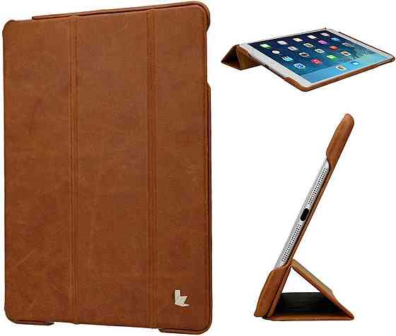 JISONCASE Чохол-книжка ручної роботи з натуральної шкіри Smart Cover для iPad Air / Air 2 захисний ч Дніпро