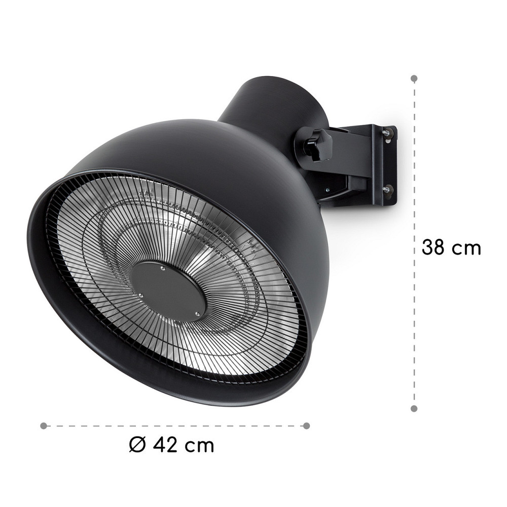 Инфракрасный обогреватель для патио Heatbell Wall Smart IPX4 800/1200/2000W Outdoor Black (Германия, читать Ровно - изображение 8