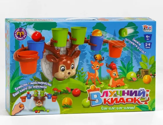Настільна гра Влучний кидок 4FUN Game Club пісочний годинник кулі стаканчики (39889) Чернігів